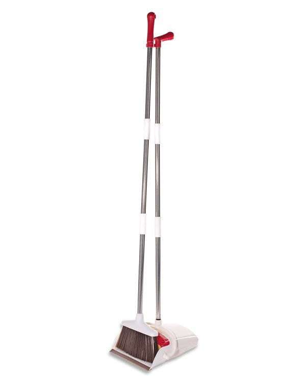 Broom and Dustpan Set - Variable Length Handle Broom and Dustpan Combo
